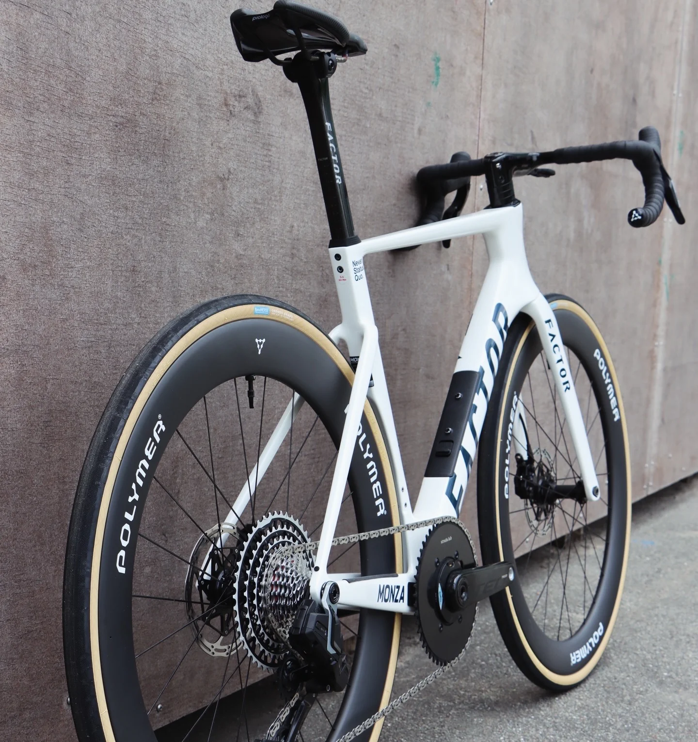 Factor Monza "Pearl White" SRAM Force XPLR 13.sp wit Power (Magene TEO P515 edition Crankset) - Image 9